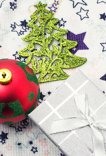 Kerst accessoires en decoratie — Stockfoto