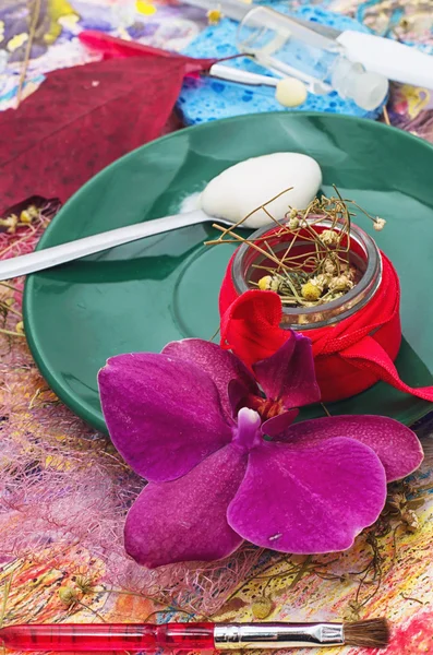 Cosméticos naturais e procedimentos de spa — Fotografia de Stock