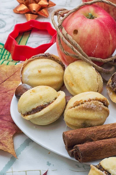 Dessert di farina fatta in casa con latte condensato — Foto Stock