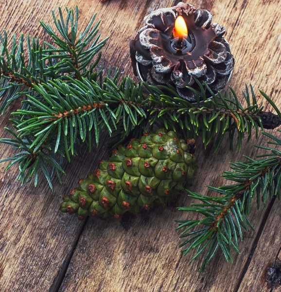 Christmas candle — Stock Photo, Image