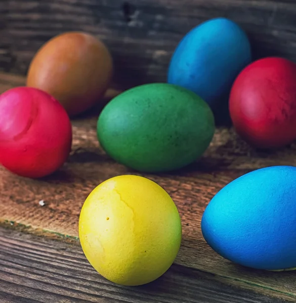 Zelfgemaakte ei geschilderd door een vakantie — Stockfoto