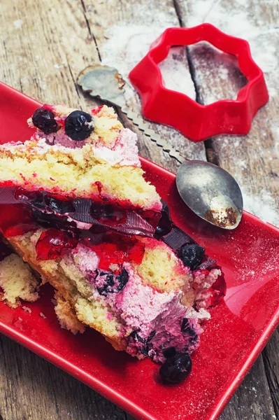 Crushed homemade cake — Stock Photo, Image