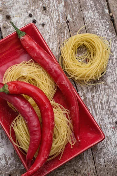 Pastas prefabricadas de tagliatelle —  Fotos de Stock