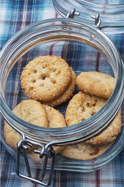 Round baked sugar cookies — Stock Photo, Image