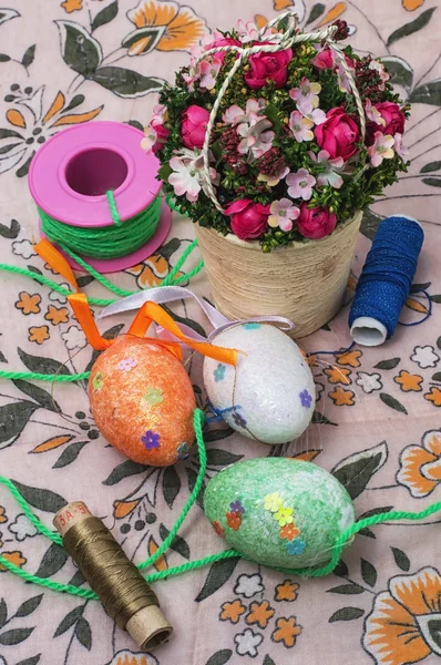 Preparation of Easter decorations — Stock Photo, Image