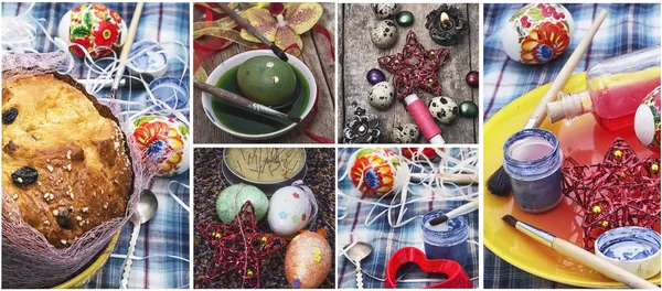 Homemade decorations for Easter holiday — Stock Photo, Image