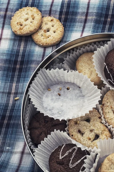 Home baked cakes for tea — Stock Photo, Image