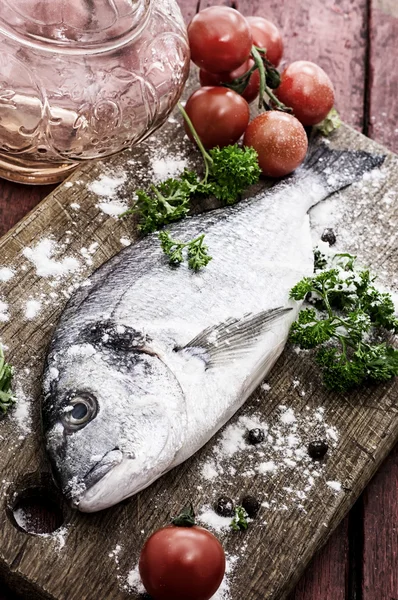 Mediterranean fish delicacy Dorado — Stock Photo, Image