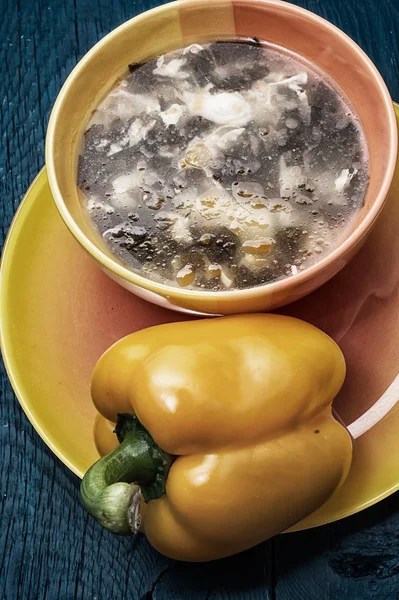 Soup with fresh vegetables — Stock Photo, Image