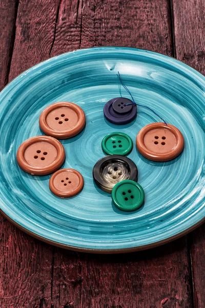 Buttons and sewing tool — Stock Photo, Image