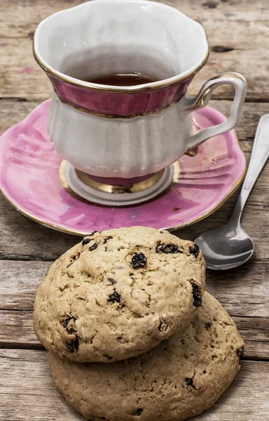 Haferflockenplätzchen mit Rosinen — Stockfoto