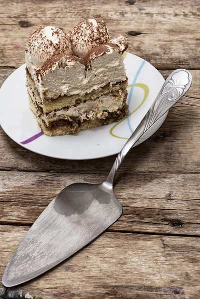 Coffee cream cake — Stock Photo, Image