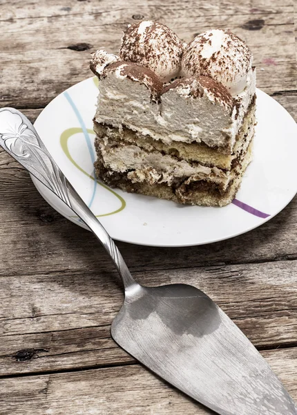 Coffee cream cake — Stock Photo, Image