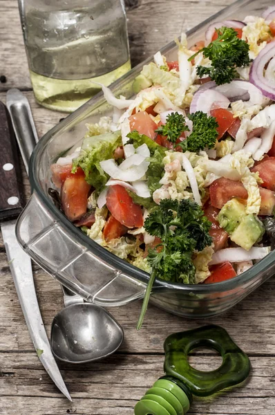 Salad from fresh cabbage — Stock Photo, Image