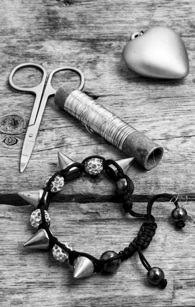 Accessoires voor borduurwerk en naaien — Stockfoto