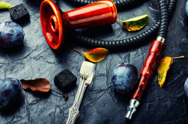 Erik aromalı nargile tütünü. Meyve shisha.