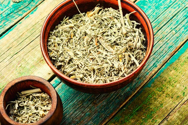 Ajenjo Seco Tazón Hierbas Homeopáticas Mugwort Medicine Absinth Hierbas Cura —  Fotos de Stock