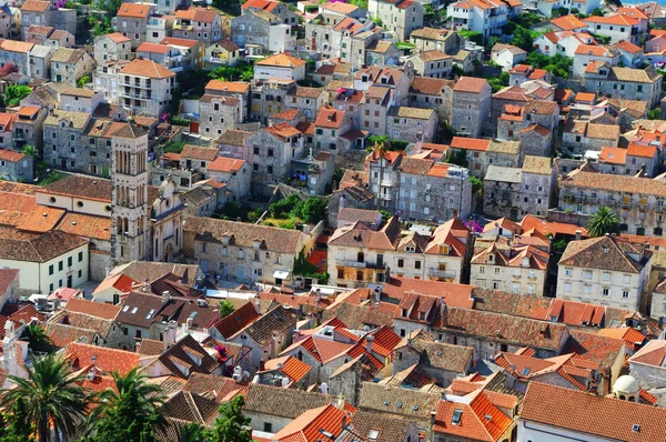 Hvar casco antiguo de la ciudad — Foto de Stock