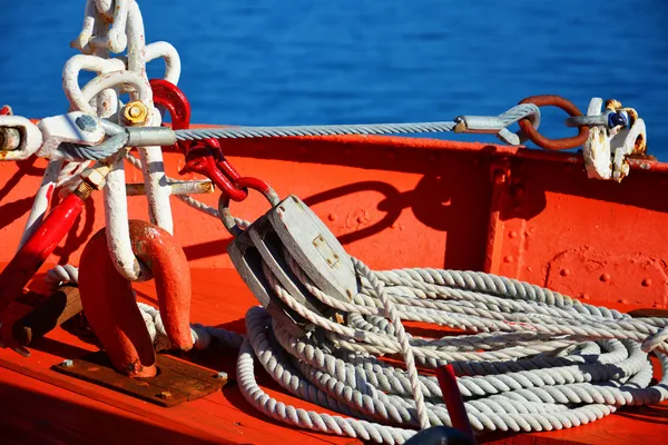 Detalhe velho bote salva-vidas — Fotografia de Stock