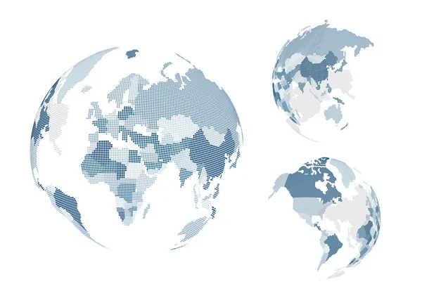 Mapa del mundo punteado — Vector de stock