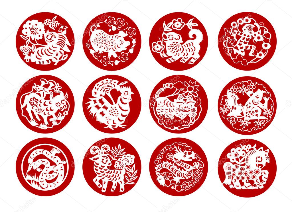 Animals of Chinese Calendar — Stock Vector © baoyan #29630169