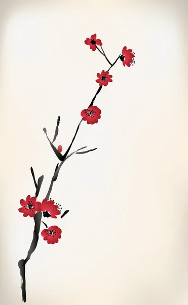 ภาพวาดดอกไม้ — ภาพเวกเตอร์สต็อก