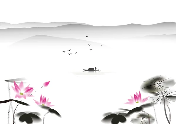 Chinese painting — Stock Vector