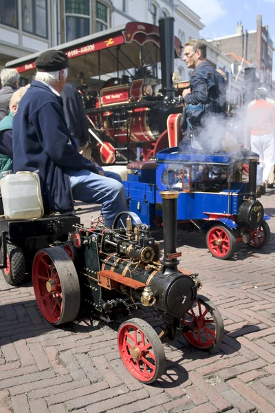 Miniature steam locomotive on show — Stock Photo, Image