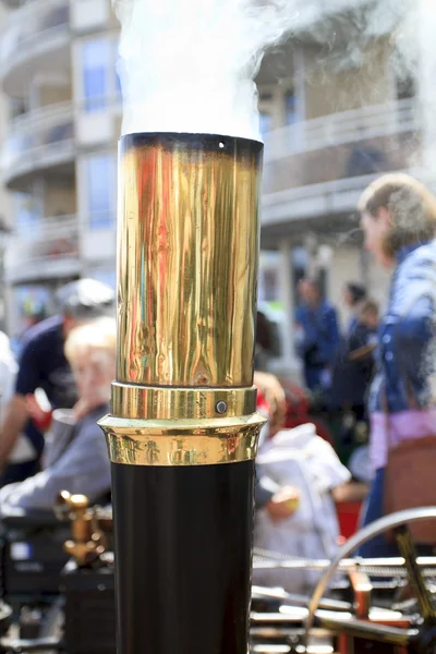 Old funnel letting off steam — Stock Photo, Image