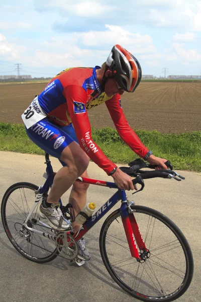 A contender dressed in red and blue — Stock Photo, Image