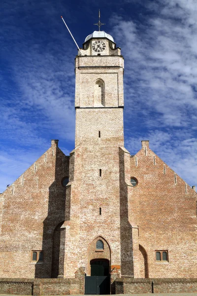 V přední části reformované oude andreaskerk kostel — Stock fotografie