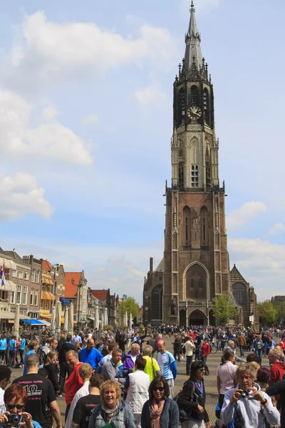 Versenytársak összegyűjtése a verseny előtt Delft — Stock Fotó