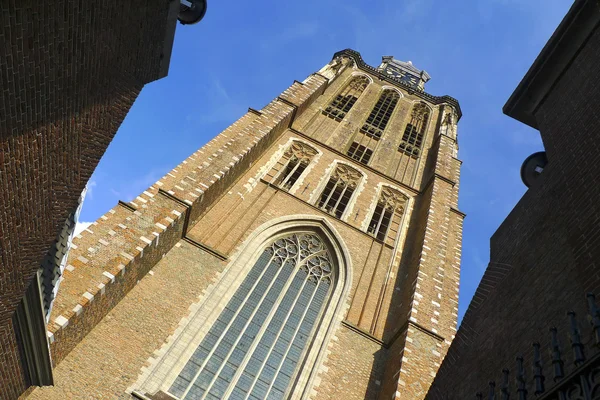 Torre dell'orologio della cattedrale di Dordrecht, Olanda — Foto Stock