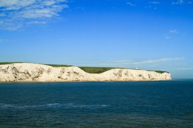 Landscape view of white cliffs of Dover clipart