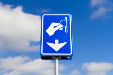 Otopark ödeme işareti mavi