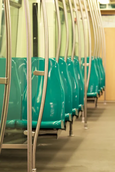 Empty modern metro train 2 — Stock Photo, Image