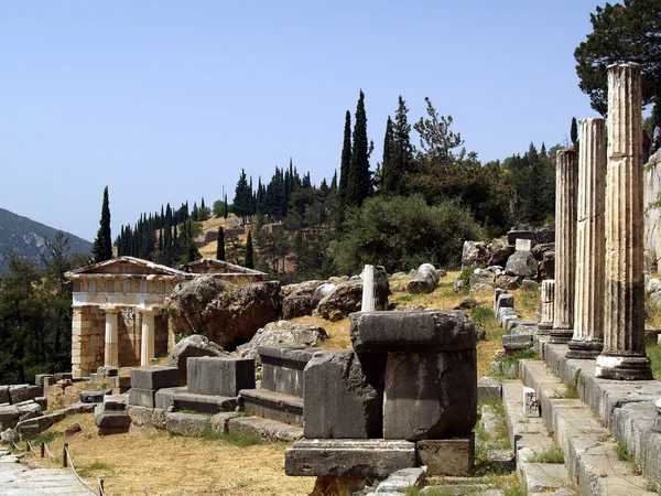 Ruinas en Delphi, Grecia Fotos de stock libres de derechos