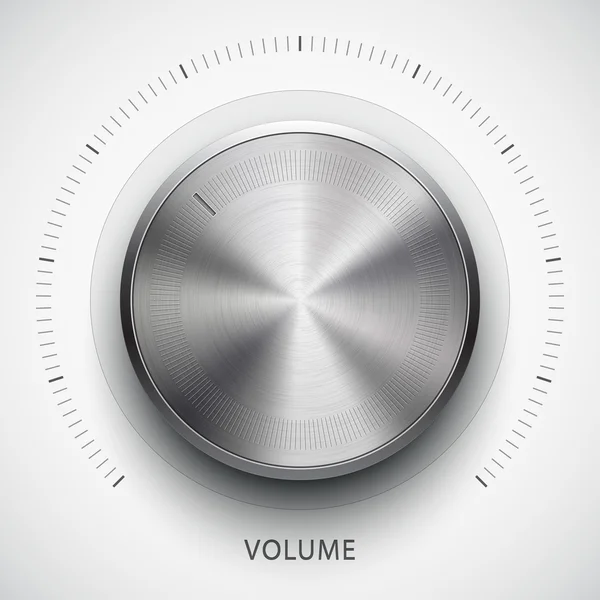 Bouton de volume technologique avec texture métallique — Image vectorielle