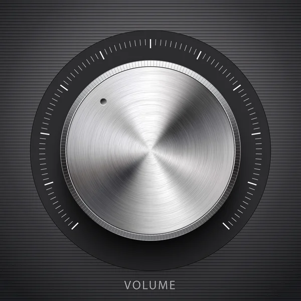 Bouton de volume technologique avec texture métallique — Image vectorielle