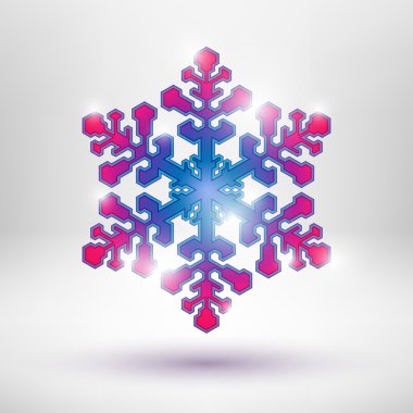 soyut Noel kar tanesi