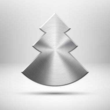 metal doku ile teknoloji Noel ağacı simgesi