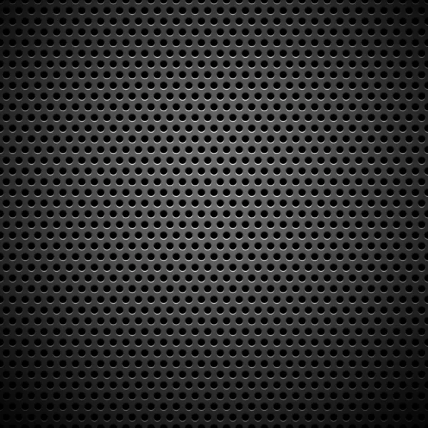 Seamless Circle Perforated Carbon Grill Texture — Stock Vector