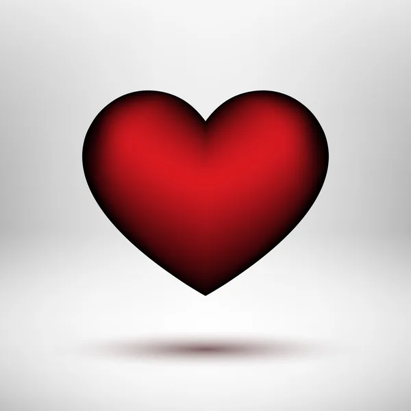 Rotes Valentinstag-Herz — Stockvektor