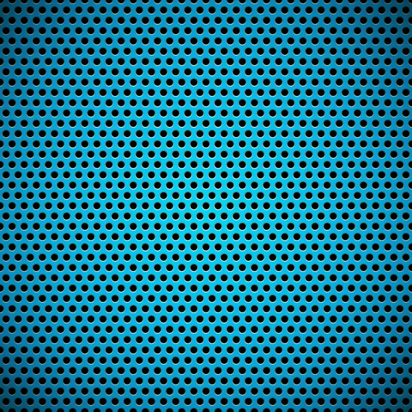 Textura de parrilla de carbono perforada de círculo inconsútil azul — Vector de stock