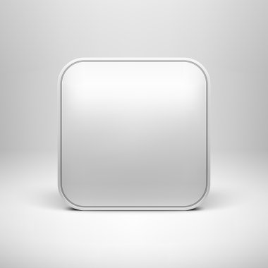 Technology White Blank App Icon Template clipart