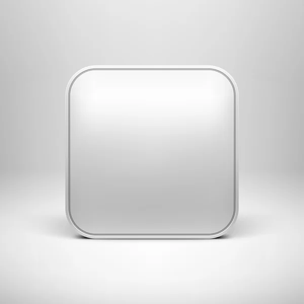 Technologie bílé prázdné app ikony šablona — Stockový vektor