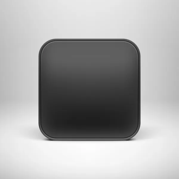 Технология Black Blank App Icon Template — стоковый вектор