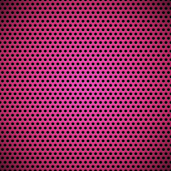 Textura de rejilla de carbono perforada Círculo sin costura Magenta — Vector de stock