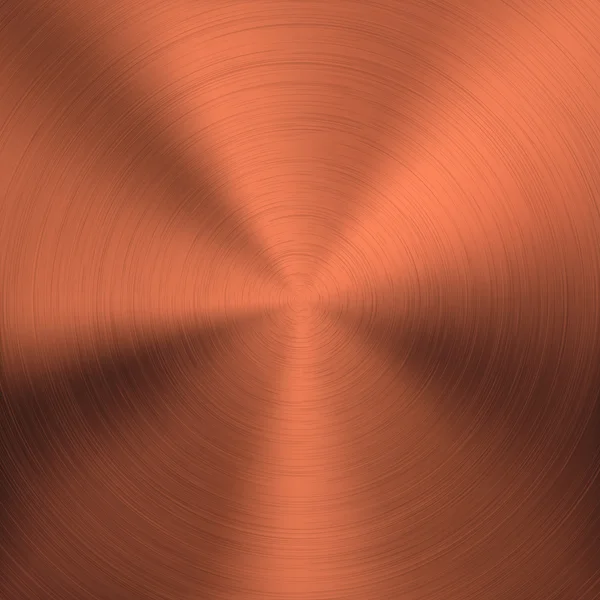 Bronze fond métallique avec texture circulaire — Image vectorielle