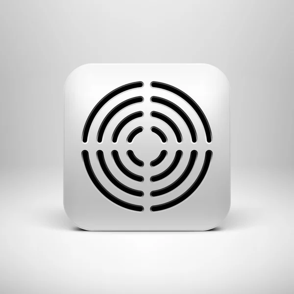 Modèle d'icône d'application de technologie blanche — Image vectorielle